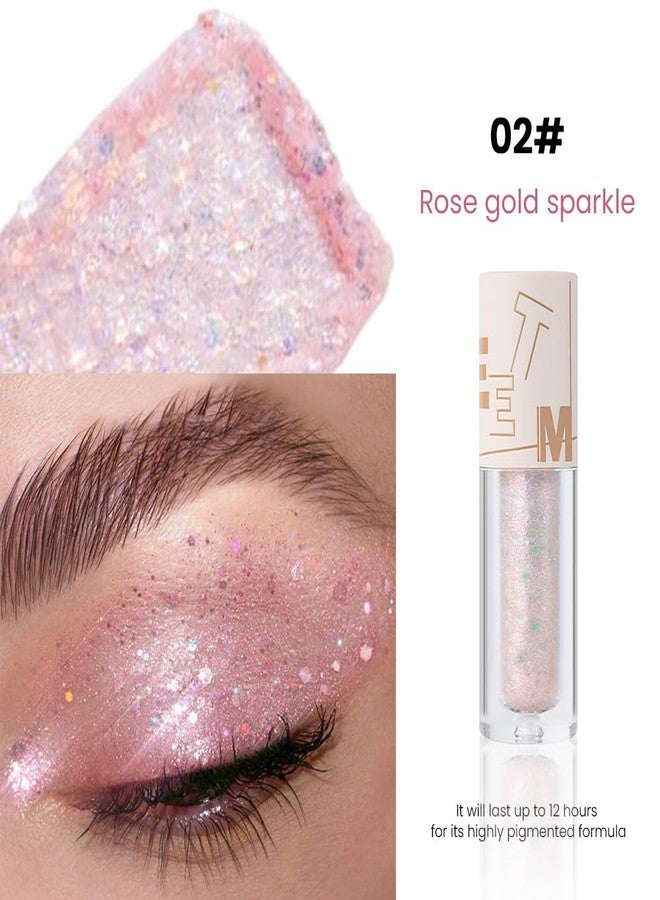 سويكي أقلام ظلال العيون السائلة اللامعة من سواكي - ظلال عيون كريستالية فضية وذهبية، كحل، جفن، مكياج لامع، مقاومة للماء وسريعة الجفاف، ظلال عيون - Image 3